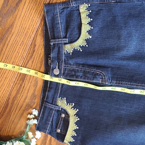 Jeans D Embellished Long Denim Skirt - Size 9 - Picture 10 of 10